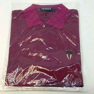 Mens Polo, Golf shirt, Purple & gray
